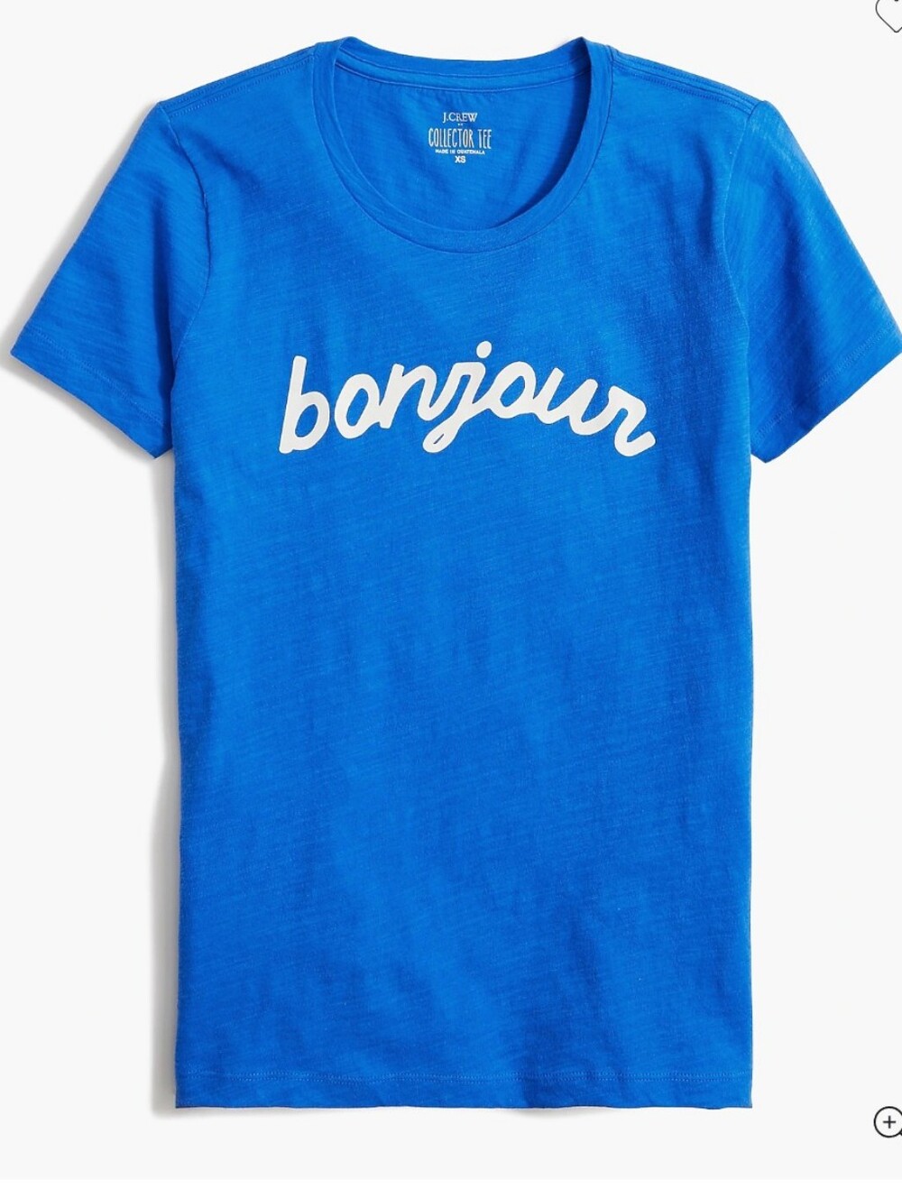 J Crew Factory Bonjour graphic tee CJ054 Size S